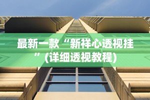 最新一款“新祥心透视挂”(详细透视教程)