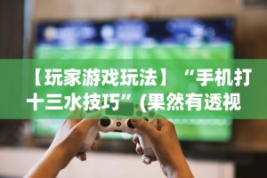 【玩家游戏玩法】“手机打十三水技巧”(果然有透视挂)