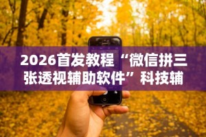 2026首发教程“微信拼三张透视辅助软件”科技辅助神器手机