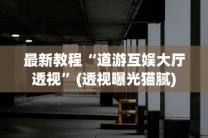 最新教程“道游互娱大厅透视”(透视曝光猫腻)
