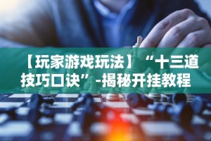 【玩家游戏玩法】“十三道技巧口诀”-揭秘开挂教程分享