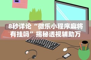8秒详论“微乐小程序麻将有挂吗”揭秘透视辅助万能挂