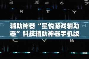 辅助神器“星悦游戏辅助器”科技辅助神器手机版教程