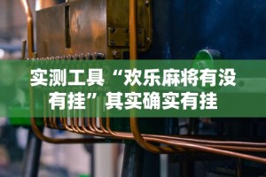 实测工具“欢乐麻将有没有挂”其实确实有挂