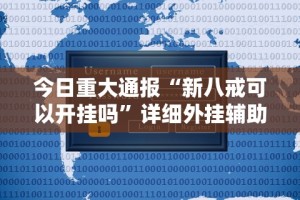 今日重大通报“新八戒可以开挂吗”详细外挂辅助详细教程