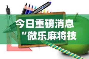 今日重磅消息“微乐麻将技巧视频教程”掌握辅助功能必胜规则