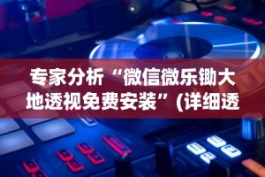 专家分析“微信微乐锄大地透视免费安装”(详细透视教程)