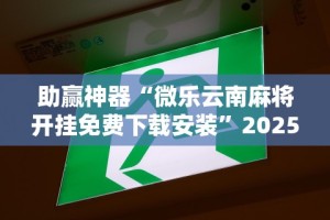 助赢神器“微乐云南麻将开挂免费下载安装”2025开挂教程步骤