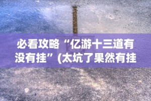 必看攻略“亿游十三道有没有挂”(太坑了果然有挂)