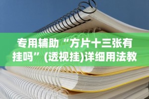 专用辅助“方片十三张有挂吗”(透视挂)详细用法教程