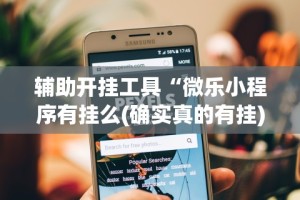 辅助开挂工具“微乐小程序有挂么(确实真的有挂)