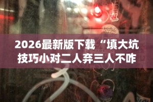 2026最新版下载“填大坑技巧小对二人弃三人不咋地(详细透视开挂教程)