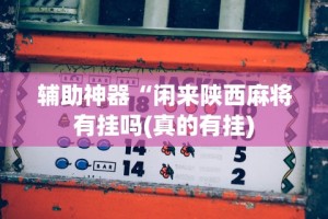 辅助神器“闲来陕西麻将有挂吗(真的有挂)