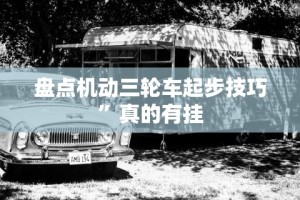 盘点机动三轮车起步技巧”真的有挂