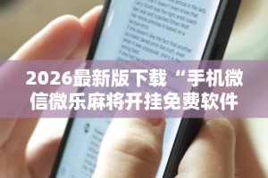 2026首发辅助“微乐贵阳麻将挂下载”有挂详细开挂教程