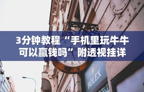 3分钟教程“手机里玩牛牛可以赢钱吗”附透视挂详细教程