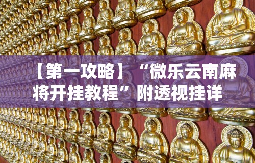 【第一攻略】“微乐云南麻将开挂教程”附透视挂详细教程