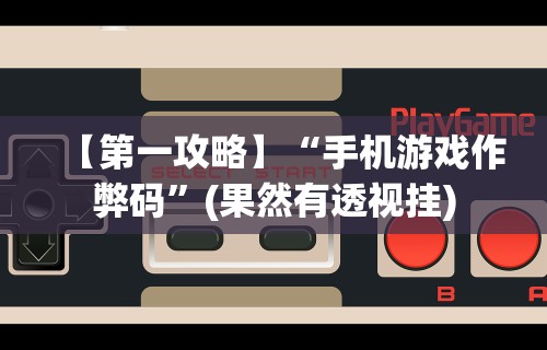 【第一攻略】“手机游戏作弊码”(果然有透视挂)