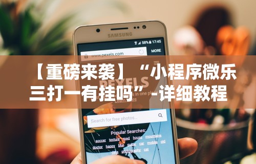 【重磅来袭】“小程序微乐三打一有挂吗”-详细教程