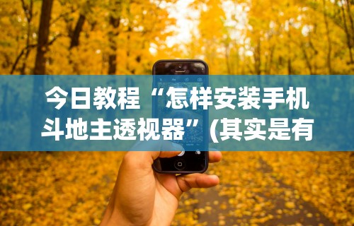 今日教程“怎样安装手机斗地主透视器”(其实是有挂)