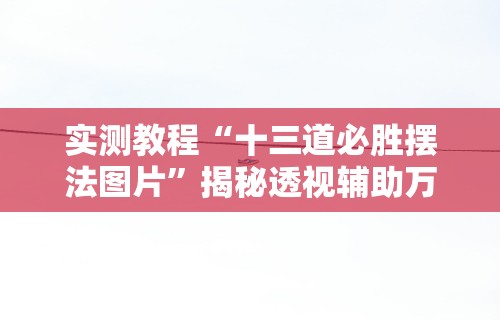 实测教程“十三道必胜摆法图片”揭秘透视辅助万能挂用法