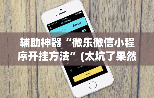 辅助神器“微乐微信小程序开挂方法”(太坑了果然有挂)