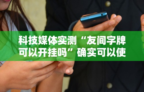 科技媒体实测“友间字牌可以开挂吗”确实可以使用辅助