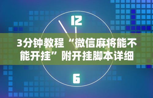 实测工具“贵州微乐麻将开挂神器”（透视挂）辅助神器教程