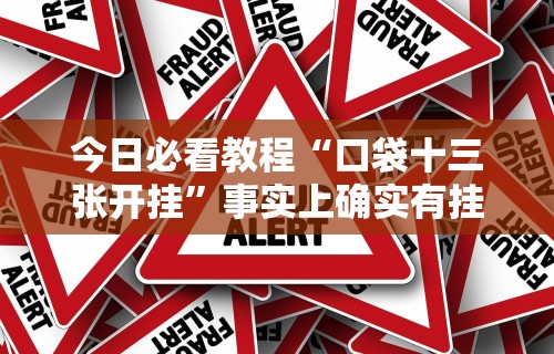 今日必看教程“口袋十三张开挂”事实上确实有挂