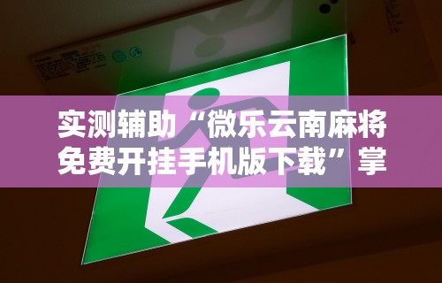 实测辅助“微乐云南麻将免费开挂手机版下载	”掌握辅助功能必胜规则