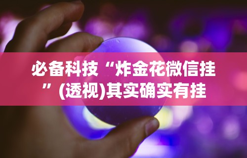 必备科技“炸金花微信挂”(透视)其实确实有挂