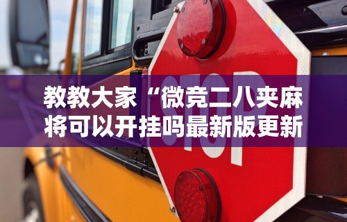 教教大家“微竞二八夹麻将可以开挂吗最新版更新内容”通用版下载教程！