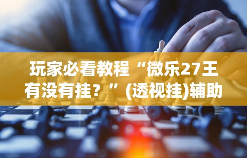 玩家必看教程“微乐27王有没有挂？	”(透视挂)辅助透视教程