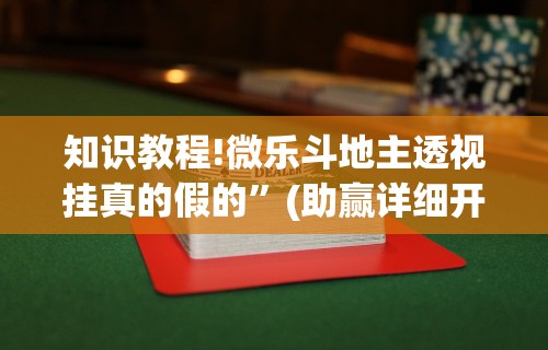 知识教程!微乐斗地主透视挂真的假的	”(助赢详细开挂教程)
