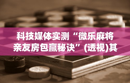 科技媒体实测“微乐麻将亲友房包赢秘诀”(透视)其实确实有挂