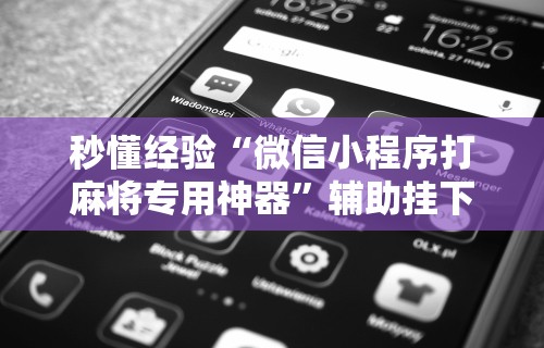 秒懂经验“微信小程序打麻将专用神器	”辅助挂下载