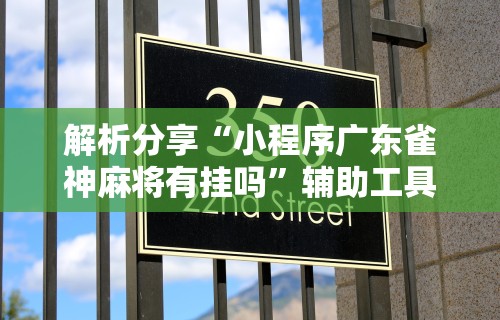 解析分享“小程序广东雀神麻将有挂吗	”辅助工具插件,揭秘技巧开挂