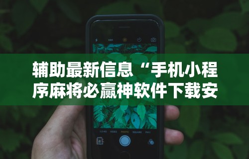 辅助最新信息“手机小程序麻将必赢神软件下载安装”原来有神器下载!
