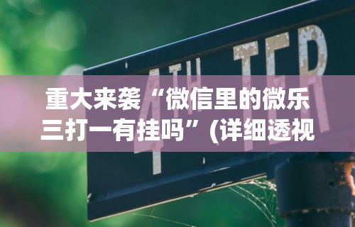 1分钟科普“达人十三水可以开挂吗”附开挂脚本详细步骤