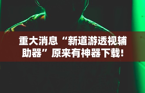 重大消息“新道游透视辅助器”原来有神器下载!