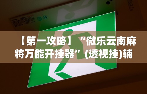 【第一攻略】“微乐云南麻将万能开挂器”(透视挂)辅助透视教程