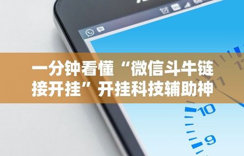 一分钟看懂“微信斗牛链接开挂”开挂科技辅助神器手机