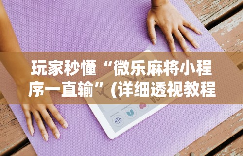 玩家秒懂“微乐麻将小程序一直输”(详细透视教程)