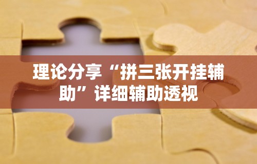 【出现一款新型】“为什么我在手机上玩十三水一直输	”附开挂脚本