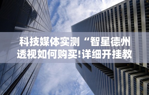 科技媒体实测“智星德州透视如何购买!详细开挂教程 科技媒体实测“智星德州透视如何购买!详细开挂教程