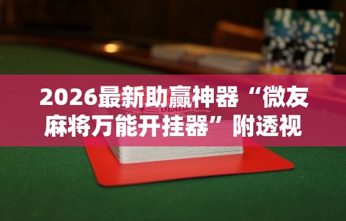 2026最新助赢神器“微友麻将万能开挂器”附透视挂详细教程