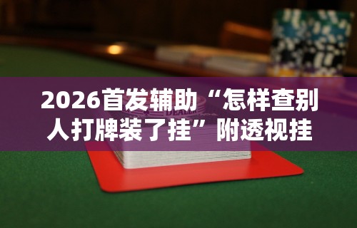 2026首发辅助“怎样查别人打牌装了挂”附透视挂详细教程