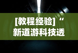 [教程经验]“新道游科技透视视频”揭秘透视辅助万能挂