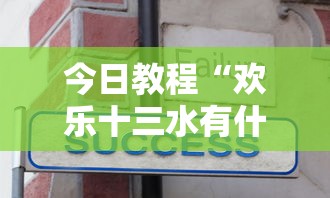今日教程“欢乐十三水有什么技巧吗？”开挂安装教程