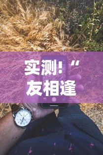 实测!“友相逢可以开挂吗”科技辅助神器手机